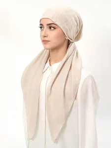 Women's Solid Color Hijab, Casual Versatile Breathable Hijab for Daily Wear, Fashion Accessories for Women & Girls, Muslim, Head Scarf