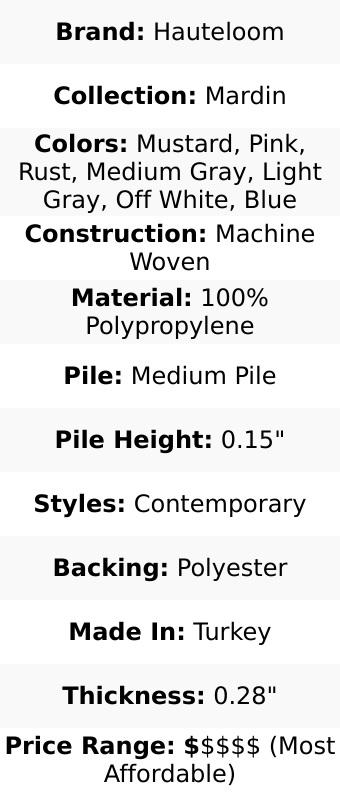 Mardin Abstract Area Rug - Clearance