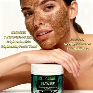 Natural Seaweed Hydrating Mask - Intense Moisturizing Brightening Pore Refining | Plant-Powered Collagen, Gentle For All Skin | DIY At-Home Spa, Dewy Radiant Plump Complexion Facial Moisture Moisturizer Hydrate Smooth Smooth