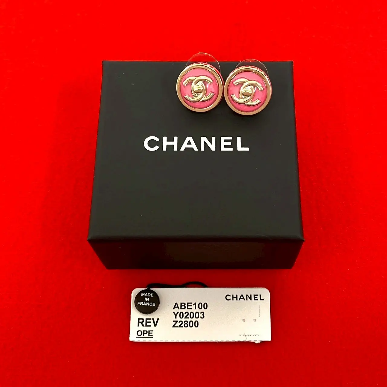 Pre-owned CHANEL Brass Small Leather Goods Coco Mark Earrings
