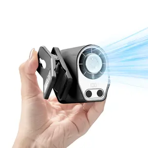 【Father's Day Gift & 3-Day Delivery】 JOYTUTUS Semiconductor Cooling Car Clip-On Fan - 360° Rotation, 100 Speeds Adjustable, LED Display, USB Rechargeable, Wide Clamp, 16℃ Semi-Cooling, 20Hr 3000mAh Battery, Portable for Car Sunvisor Backseat