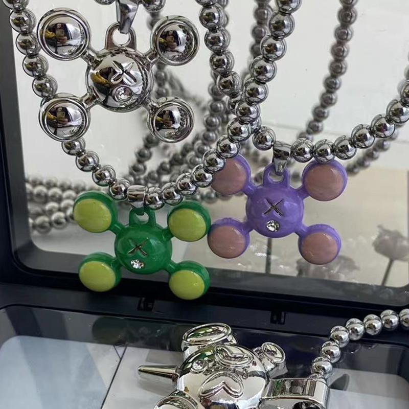 Quad Ball Pendant Hip Hop Style Stainless Steel Jewelry Men's and Women's Fashion Personality Necklace Collection Wholesale