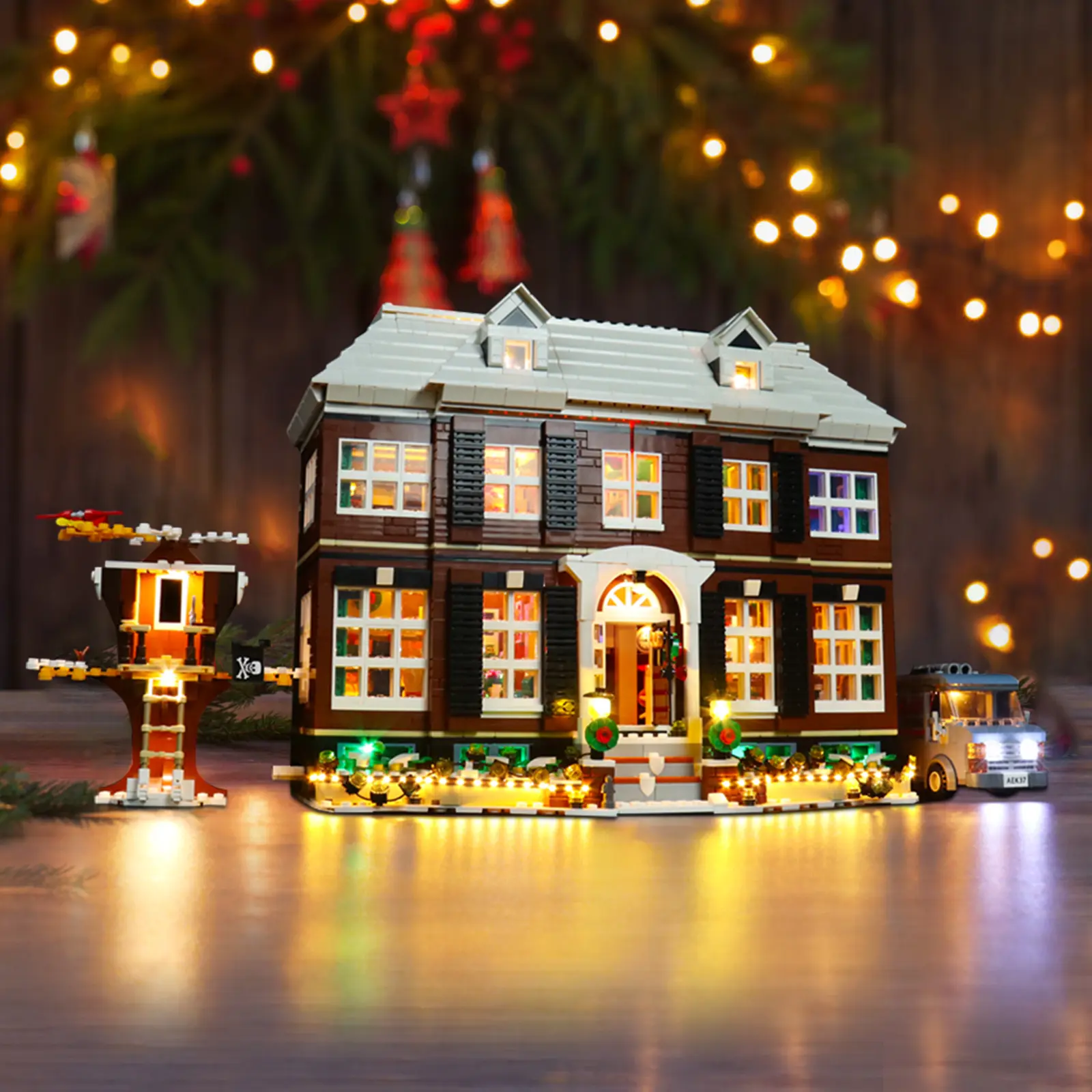 BrickBling LED Light Set for LEGO 21330 Home Alone House Model Building Kit - Safe ABS & Copper Materials, Easy Installation, 3V-5V, USB Powered, House Decoration, Deco & Learn Tool, Ideal Birthday Gift