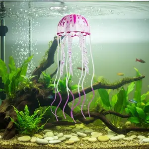 Glowing Jellyfish Aquarium Lamp, Lifelike Swimming Motion, waterproof Led night light, Baby-Safe Non-toxic Decor, Three sizes for Home or Bedroom.