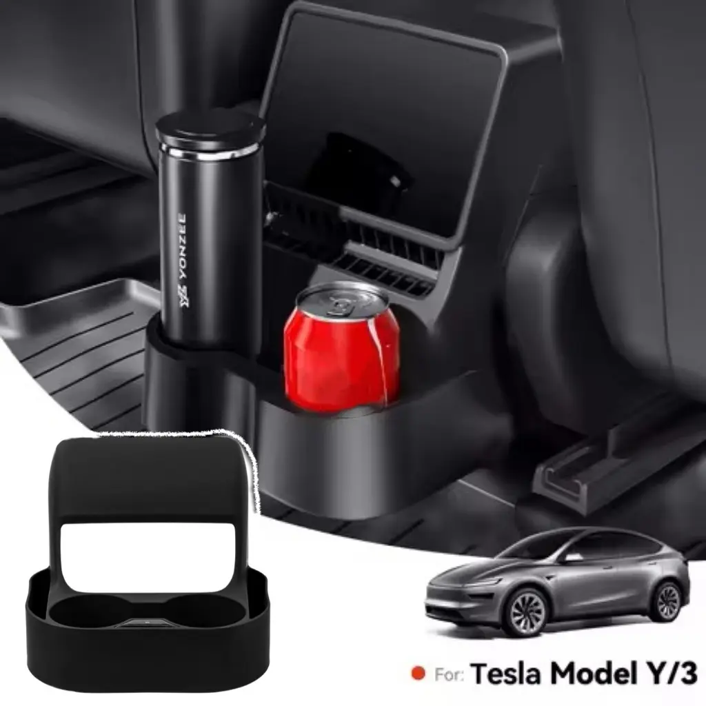 For Tesla Model 3/Y 2017-2023 Car Organizers and Storage Auto Interior Organizers Armrest Box Rear Air Outlet Organizer Storage Box Cup Phone Holder Modification Interior Accessories Car Organization Accessories