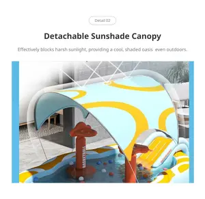 125in 5-in-1 Multi-Purpose Inflatable Pool Family Splash Pool Swimming Pool Set Swimming Pool Portable