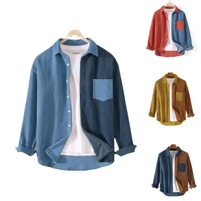 Cargo Corduroy Men's Long Sleeve Casual Menswear