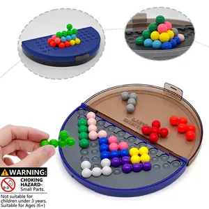 Advanced 3D Logic Puzzle Brain Teasers for Adults & Teens, 120 Challenges Geometric Stacking Game, IQ Test Mind Toys, Stress Relief Fidget Gadget for Office Desk