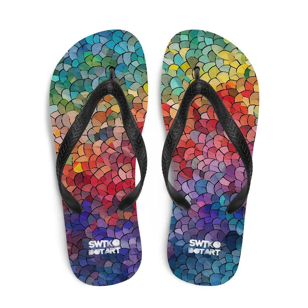 Rainbow Koi Flip-Flops
