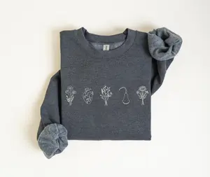 Floral Cardiac Ultrasound Sweatshirt OR T-Shirt short Sleeve Casual All Seasons Machine Washable Unisex Fit