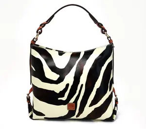 Dooney & Bourke Zebra Medium Sac Bag with Twisted Strap