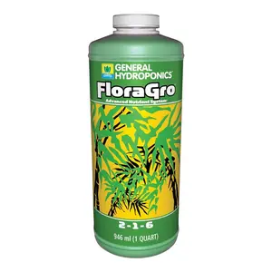 General Hydroponics 7638182 1 qt. FloraGro Organic Liquid Nutrient System