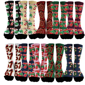 67socks Six Seven Ice Cream Drip Funny Number Women Men Casual Long Socks Meme Christmas Stocking Stuffing Gifts for Boys and Girls