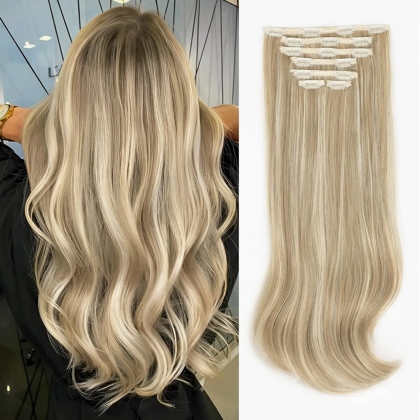 20 inch Bleach Blonde 7PCS