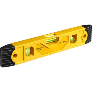 Torpedo Level ,  9 Inch Shockproof Small Leveler Tool with 3 Bubble Spirit Level 45 90 180 Degree, Construction Levelers for Hanging Pictures Install Shelf Home Renovation