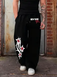 Men's New York Tribal Star Print Joggers Streetwear Casual Graphic Sweatpants