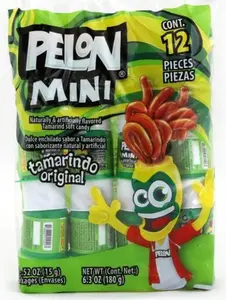 12 Count- Mini Pelon Pelo Rico Tamarind Push up Candy, 12-Count, 6.3-Ounce Bag