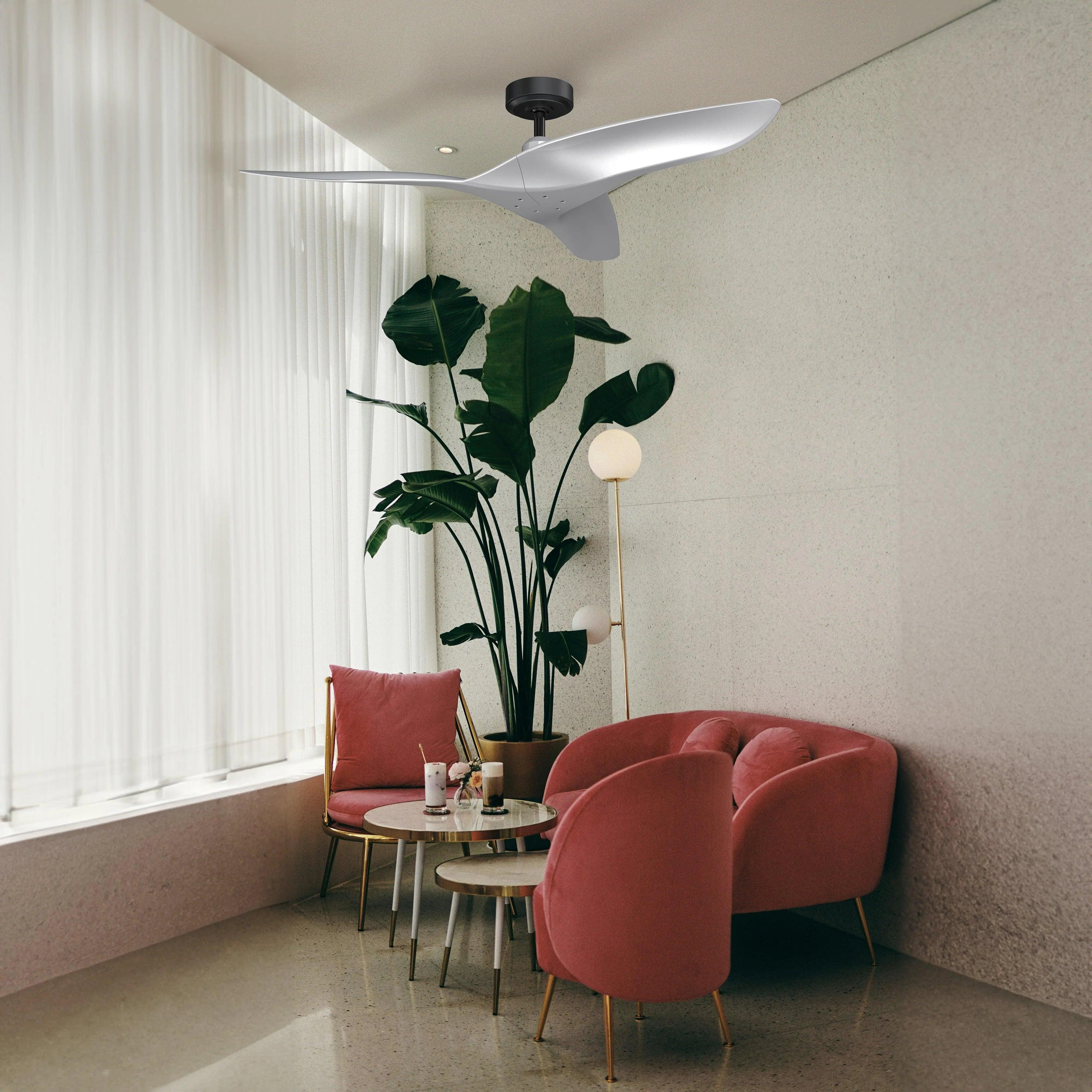 52" Punjab Industrial DC Motor Ceiling Fan with Remote Control Downrod Mount