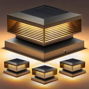 KOOPER 2X Bigger Size Solar Post Cap Lights Outdoor, 56 Brighter LEDs Fence Post Solar Lights Outdoor Waterproof with 3 Modes for 4x4, 5x5 or 6x6 Vinyl Wooden Posts