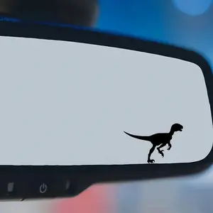 Dinosaur Silhouette Car Sticker, Car Rearview Mirror Sticker, Universal Car Exterior Decoration Accessories, Decal For Cars for Car, Truck, SUV, RV