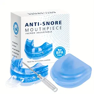 Anti Grinding Mouth Guard for Clenching Teeth at Night Teeth Bruxism and Sleep Apnea Prevention - Blue Night Guards for Teeth Grinding for Adults