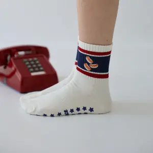 Studio to cookout Non Slip grip Pilates Socks for Women, Barre & Yoga Studio Socks, 4th of july themed socks