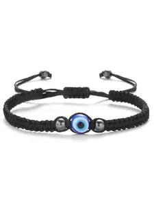 Hot Selling Adjustable Evil Eye Bracelet Blue Beaded Handmade Bohemian Jewelry for WomenMen Trendy Fashionable Accessories Adjustable Slider Bracelets Elegant Jewelry Bracelet