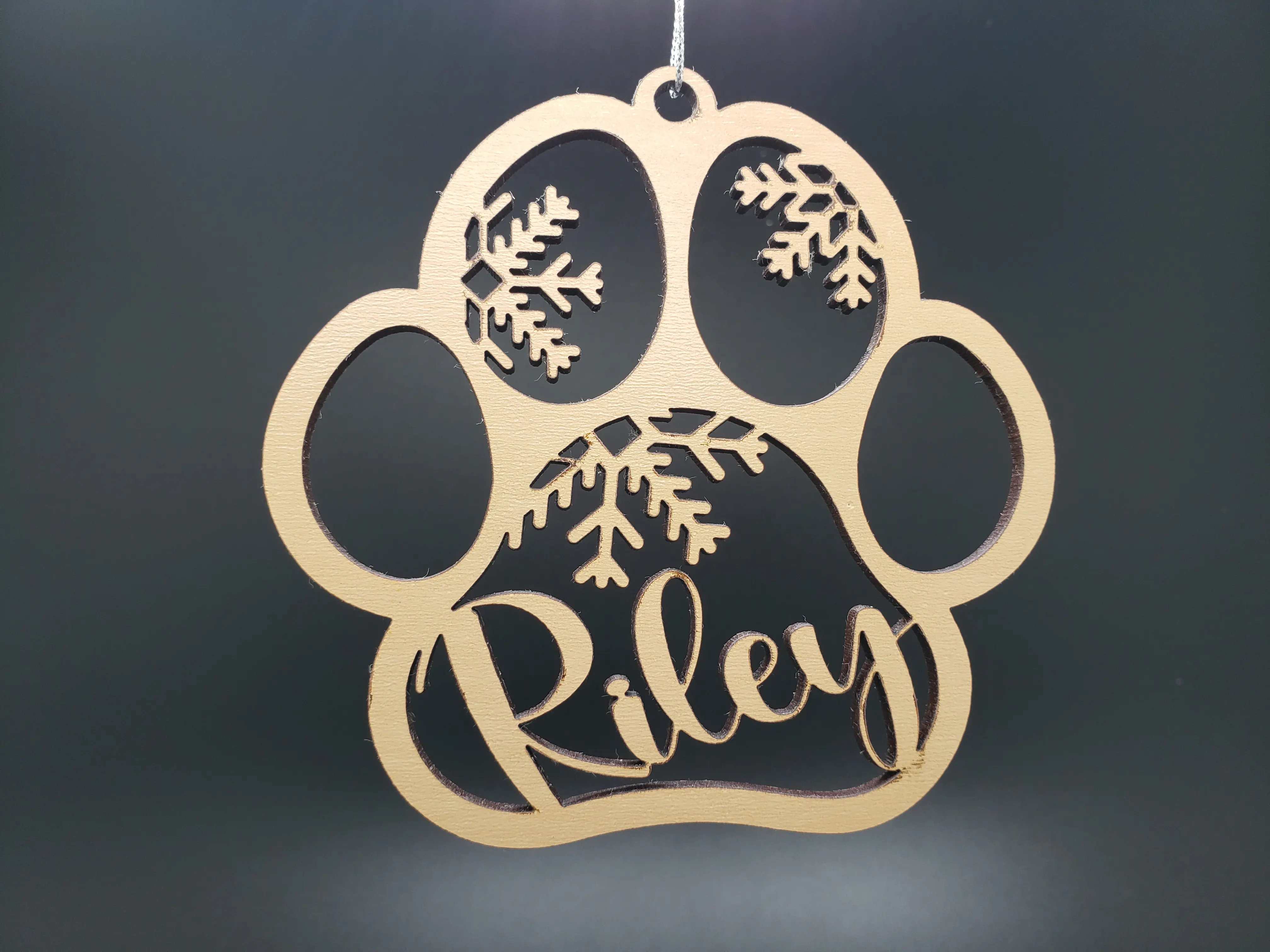Personalized Pet Dog Paw Ornament