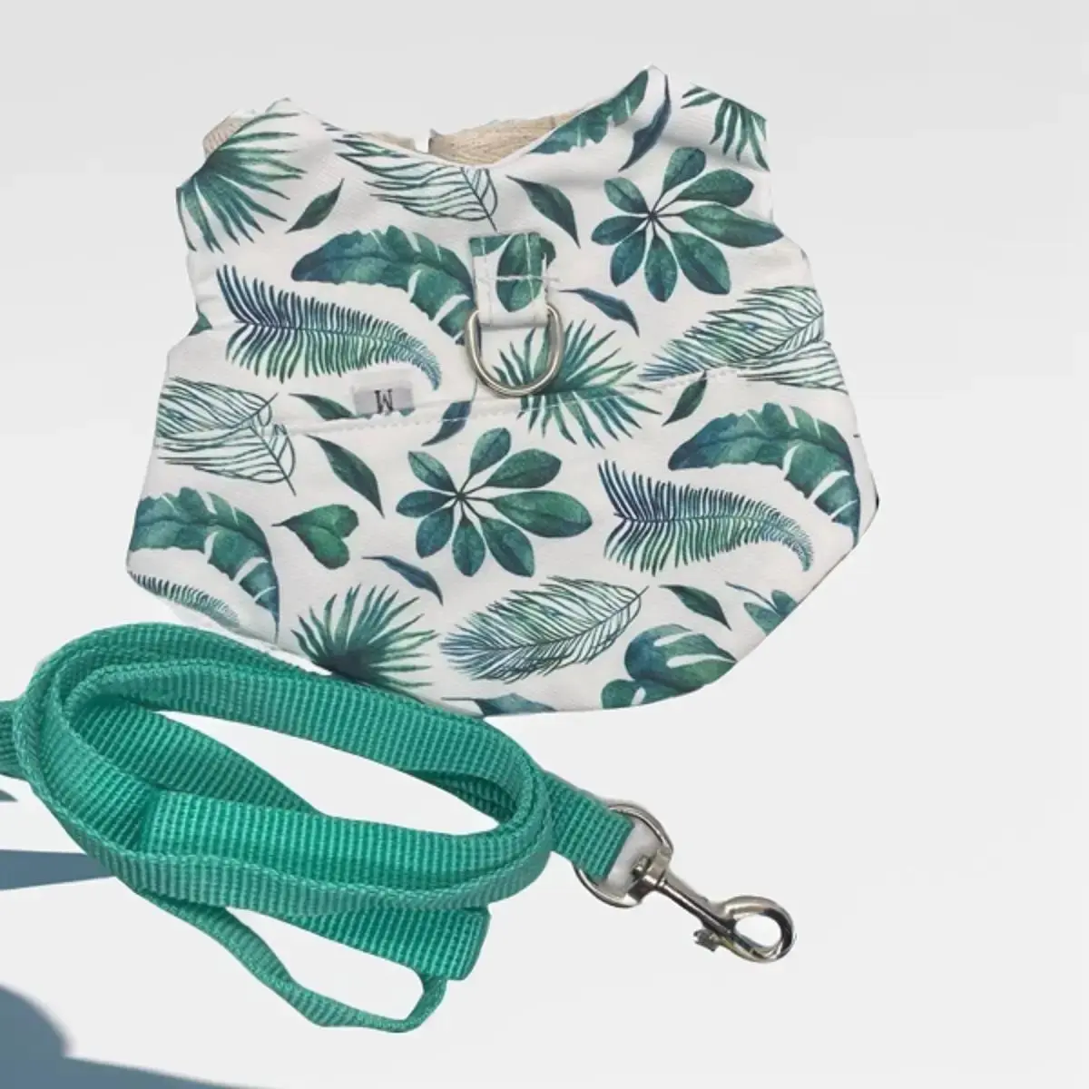 Rabbit Harness and Leash Set - Adorable Leaf Pattern, Adjustable Straps, All Sizes, Gentle Against Skin, Breakaway Design, for Rabbits' Leisurely Walks & Outdoor Adventures