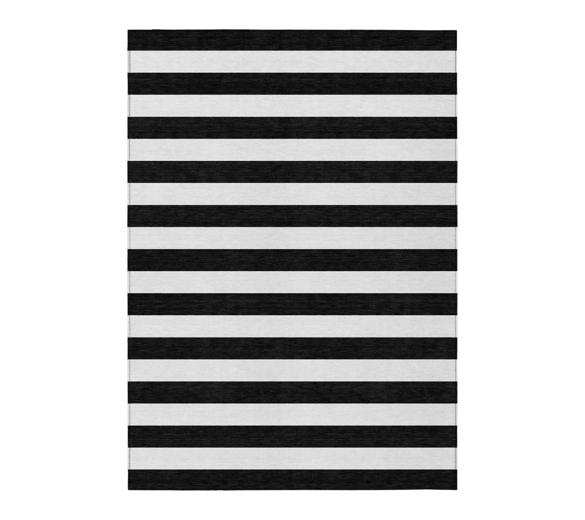 HomeRoots 5' X 8' Black and White Striped Washable Rug HomeRoots 5' X 8' Black and White Striped Washable Rug