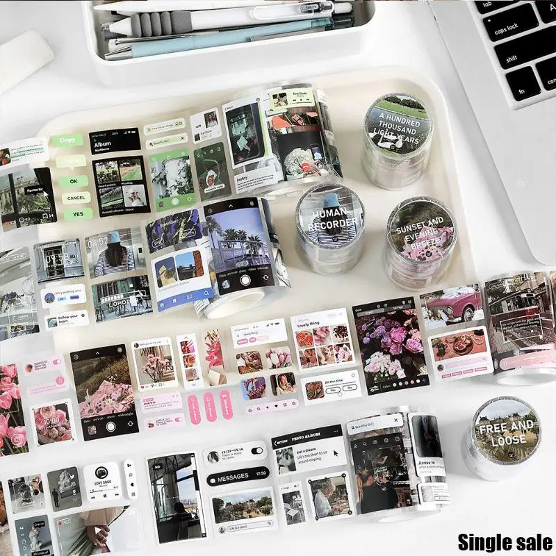 Random Color Scrapbooking Tape, 1 Roll DIY Decorative Tape, Scrapbooking & Stamping Supplies for Home Decor