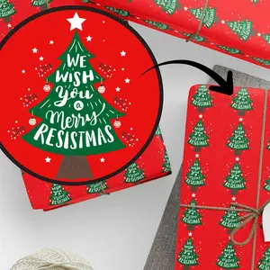 Christmas Wrapping Papers, Political Anti Trump Liberal Gag Gift Wrap, Holiday Gift Wrap, Funny Political Gift Wrap, Political Wrapping