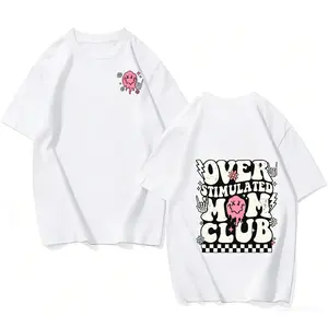 Women's Crewneck Short Sleeve T Shirt Mom Life Mother's Day Gift Cute Casual Daily Wear Spring Summer Soft Premium High Quality Double Side Graphic Tee For Women|   US Local Fast Shipping