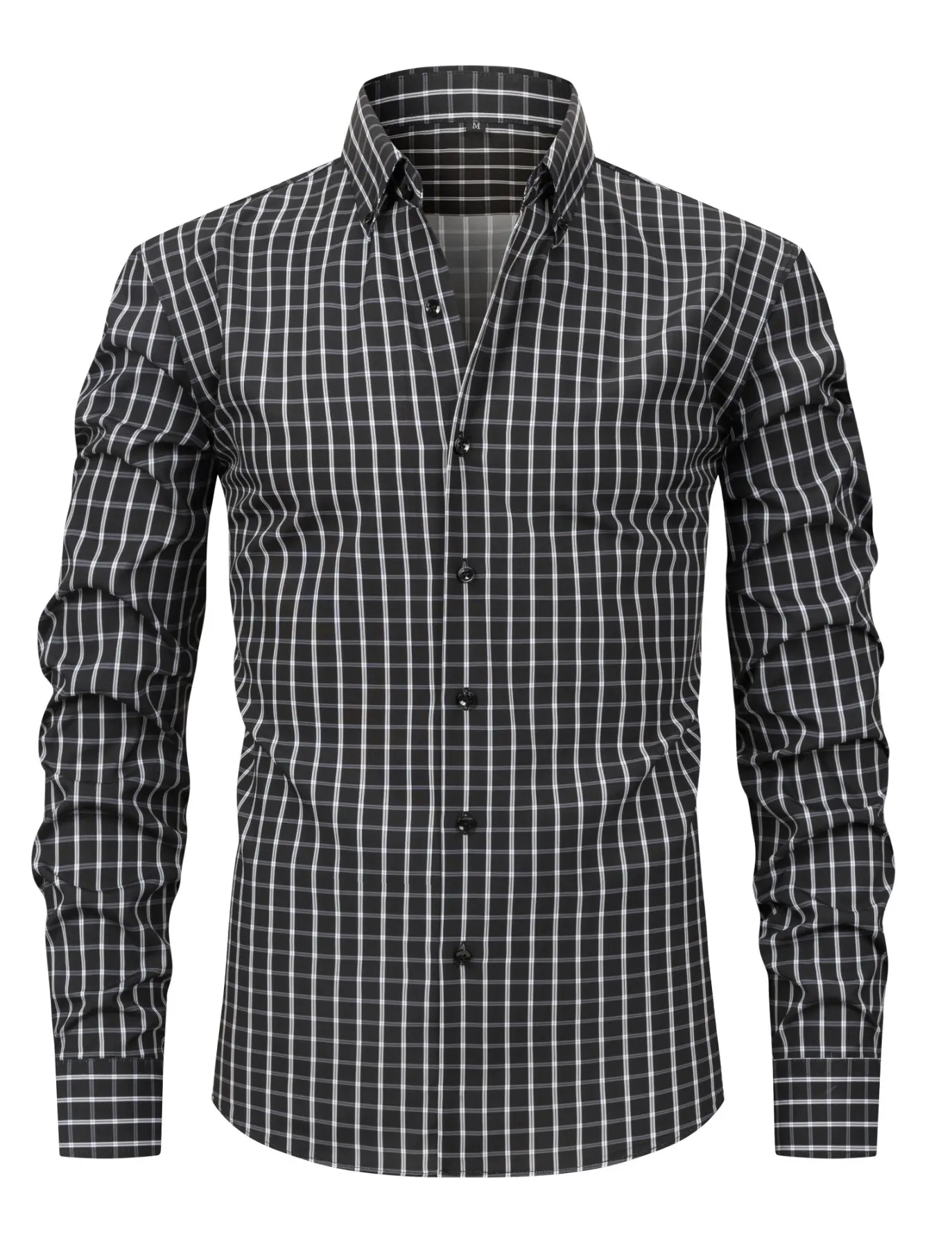 Classic Plaid Checked Long Sleeve Button Shirt, Casual Button Shirts, Casual Comfortable Breathable Wrinkle-Resistant, Business Men, Students, Fashion Enthusiasts