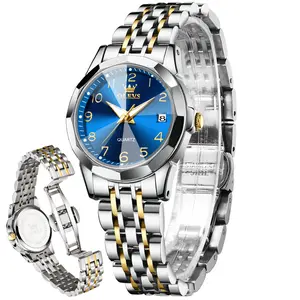 OLEVS L9970 Women's Analog Quartz Watch, Luminous Numeral Index Round Dial, 30M Waterproof Stainless Steel Wristwatch, Elegant Luxury Casual Dress Watch, Perfect Birthday Gift & Premium Present for Ladies