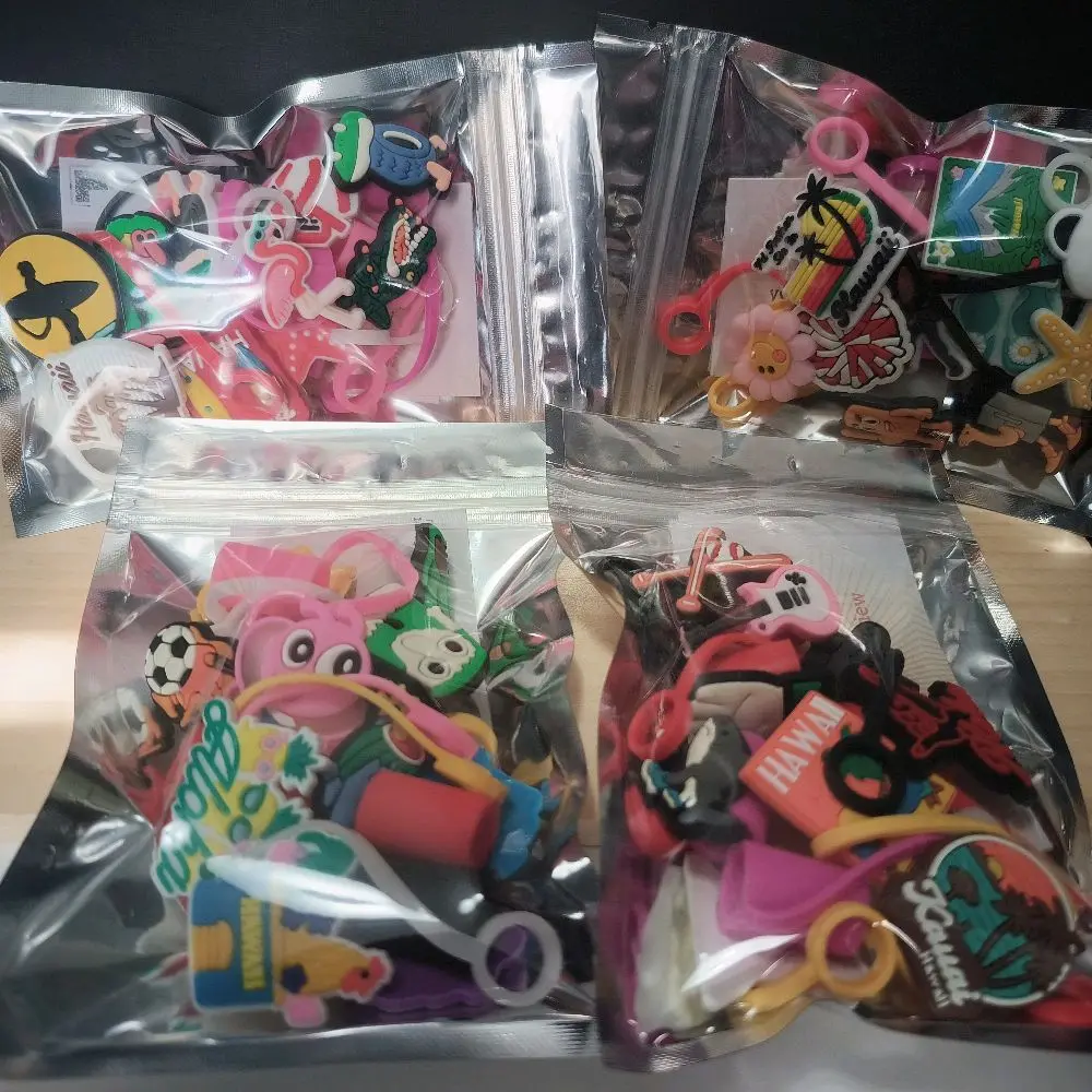 10 PCs silicone straw toppers
