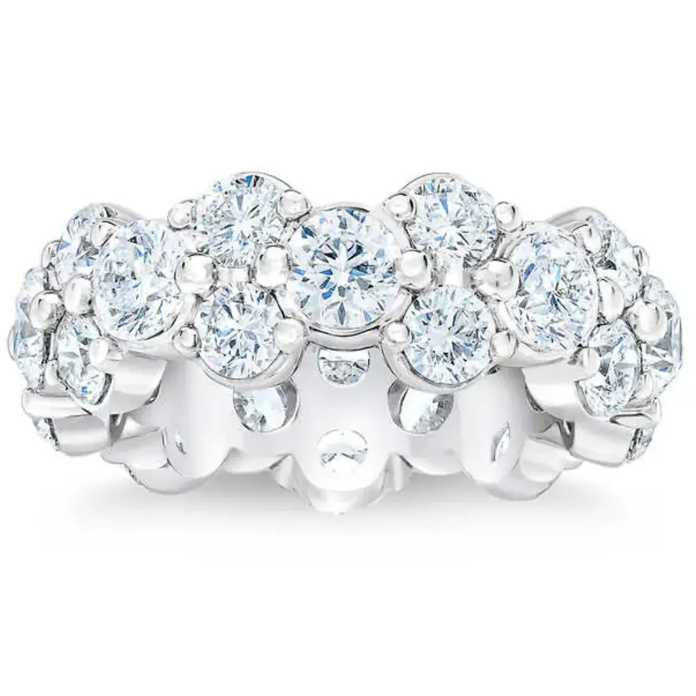 5 1/2 Ct TW Diamond Eternity Ring 14k Gold Women's Anniversary Band Lab Grown