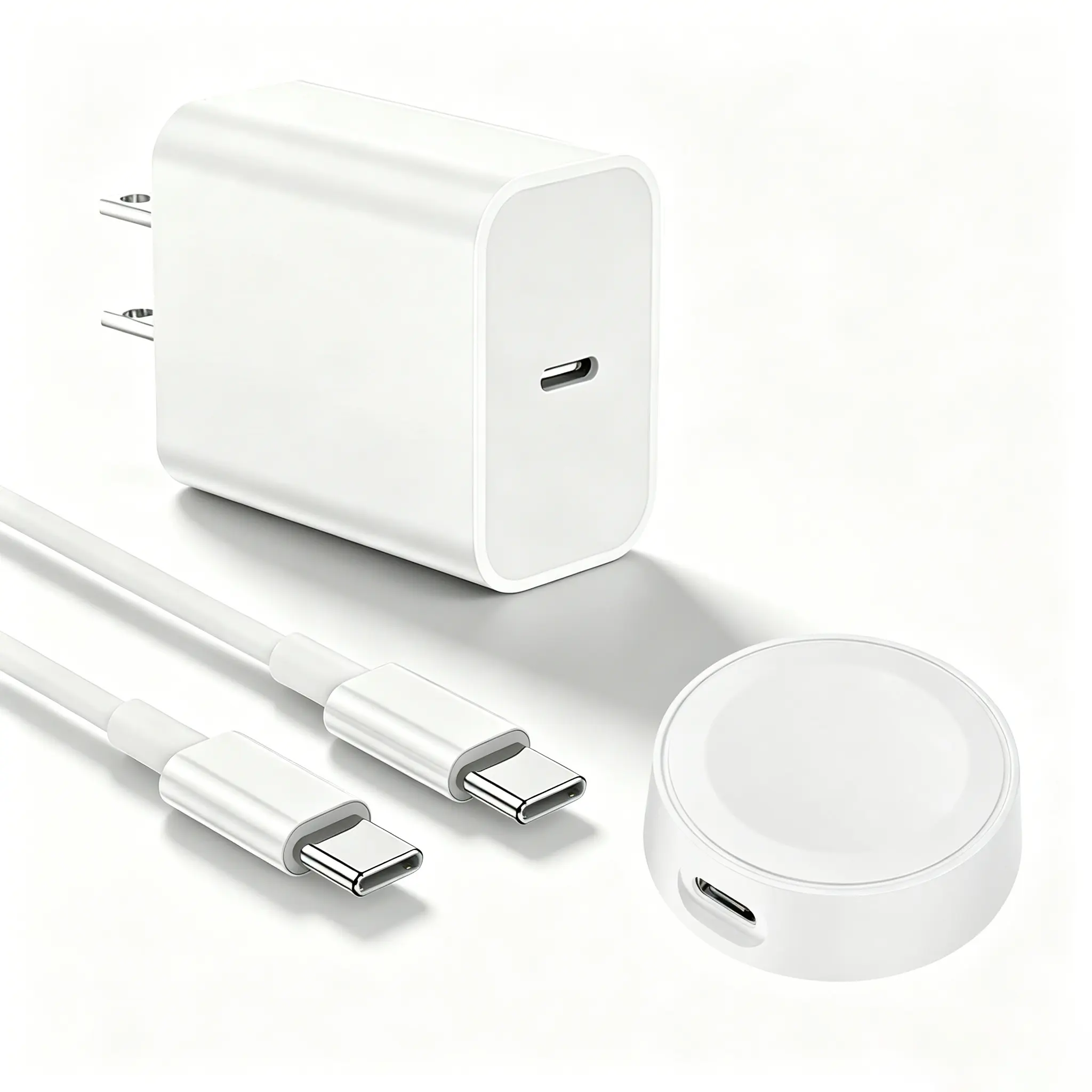 Apple Watch Magnetic Charger Portable 20W Fast Charging Bundle, 10ft USB-C Cable Wearable Mobile Accessories for Apple Watch Series 11-1/SE 3-1, iPhone 17ProMax-15, Galaxy S26-S25 Chargers Cellphone Smartphone