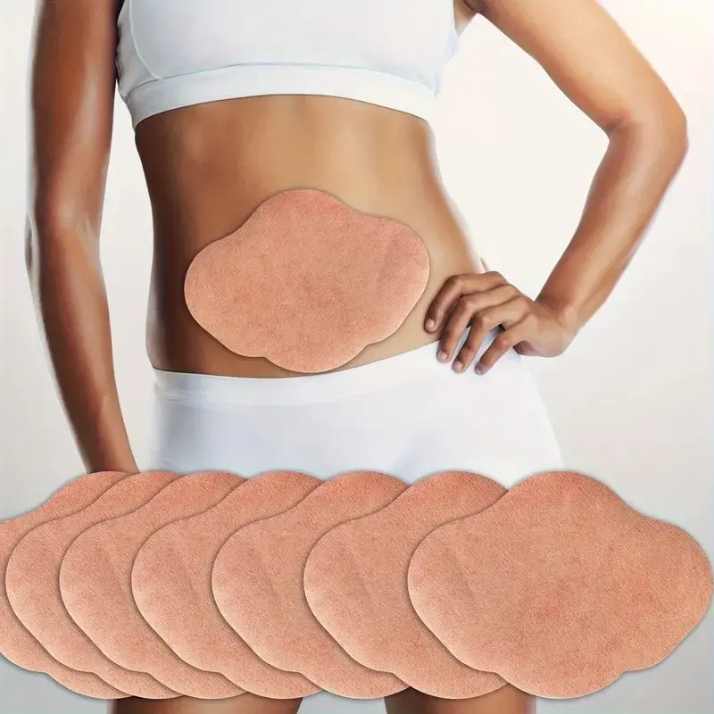 100 Pcs Pure Heat Abdominal Patches, Hot Compress Heat Pad, Non-Woven Fabric, Fitness & Post-Workout Support, Exercise Recovery, No Battery Needed, Ideal for Gym Use