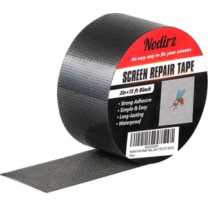 15-Foot Window Screen Repair Tape – Heavy-Duty Fiberglass Mesh Patch w/Strong Adhesive | Instant Fix for Holes & Tears