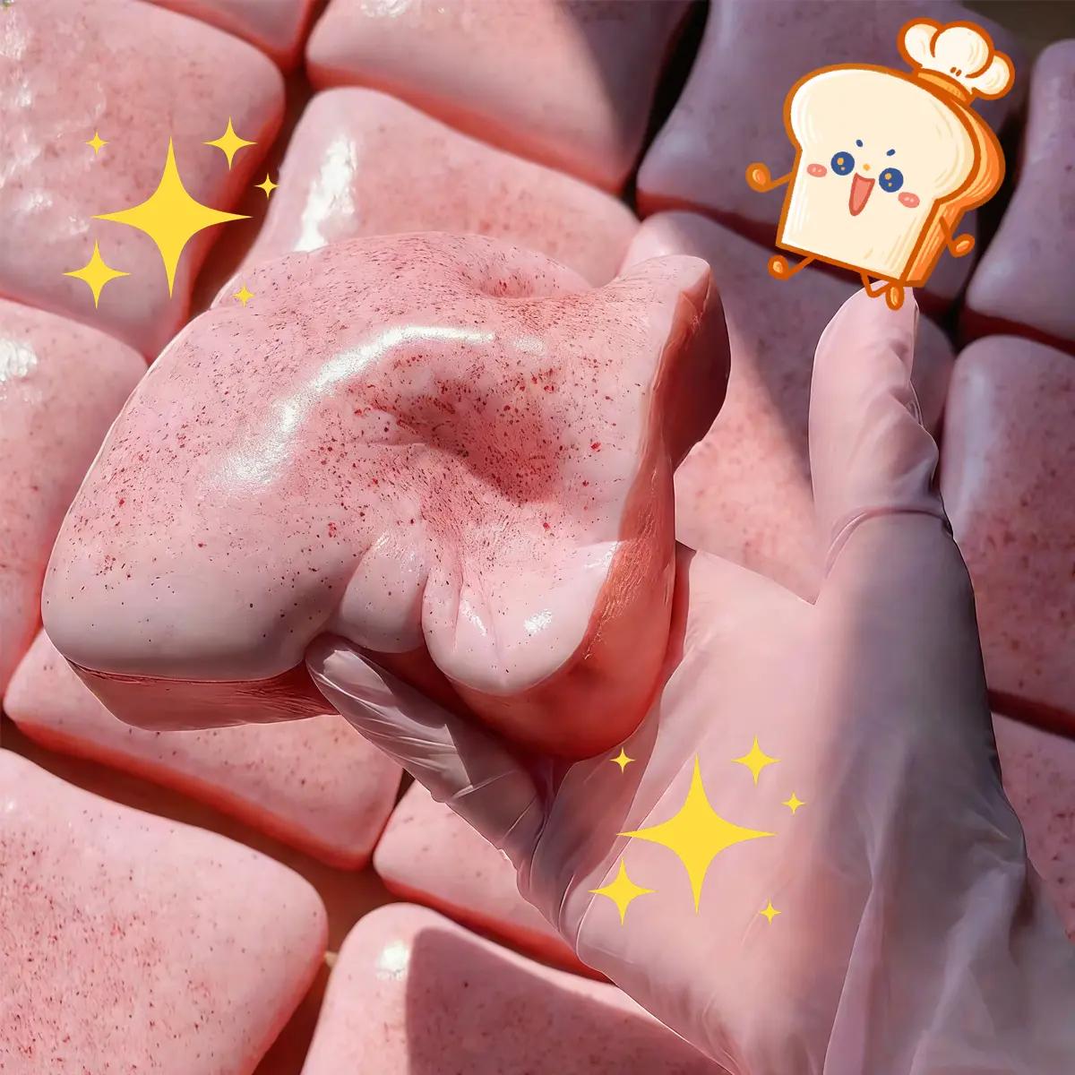 Super-Soft and Fluffy Berry Toast King, Ultra-Realistic Slow-Rise Squishy Toy, Stress-Relief Fidget for Bread Lovers, Perfect Gift, Squishy Series