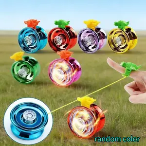 1/2pcs Beginner Friendly High-Speed Response Yo Yo -6 Bright Colors, Iron Body with CNC Precision Machining Design, Equipped with Rotating Rope And Finger Cots, Durable And Stylish Appearance Suitable for Use by 14 Years Old And Above