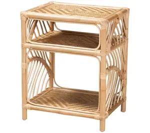 Baxton Studio Baara Natural Brown Rattan Nightstand