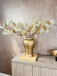 Silk Artificial Cream Cherry Blossom Stem (Pack of 3 Stems)