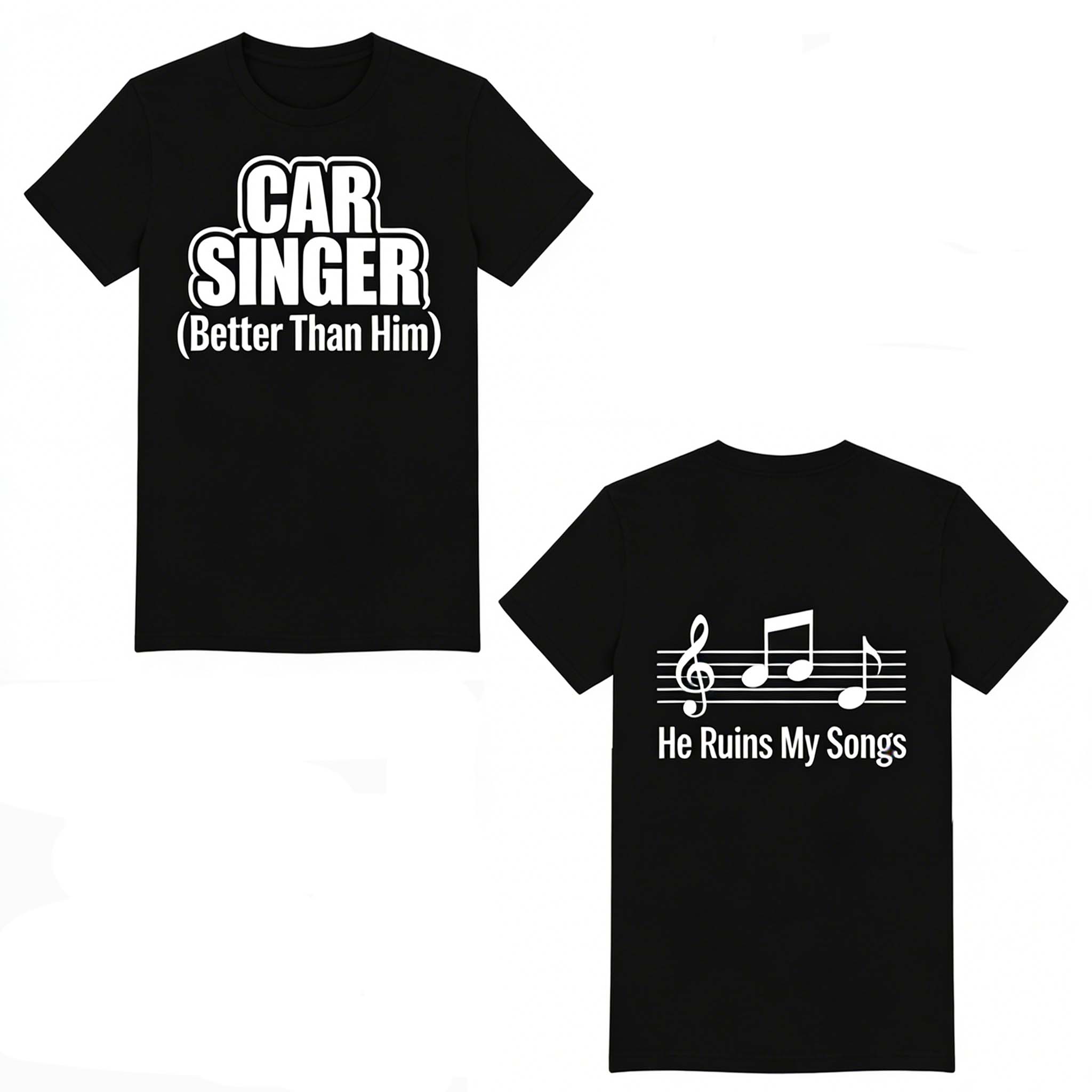 Lovers Outfits Tees，Soft Cotton ,Double Sided Print Crew Neck T-Shirts