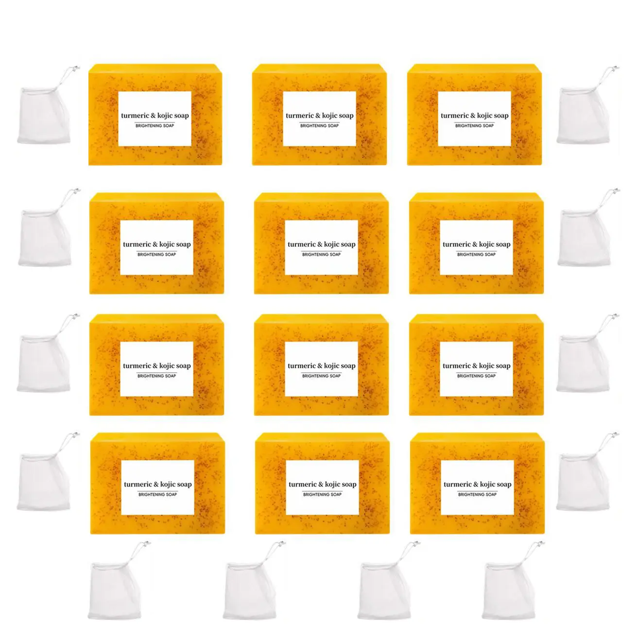 12Pcs Soap+12Soap Bag