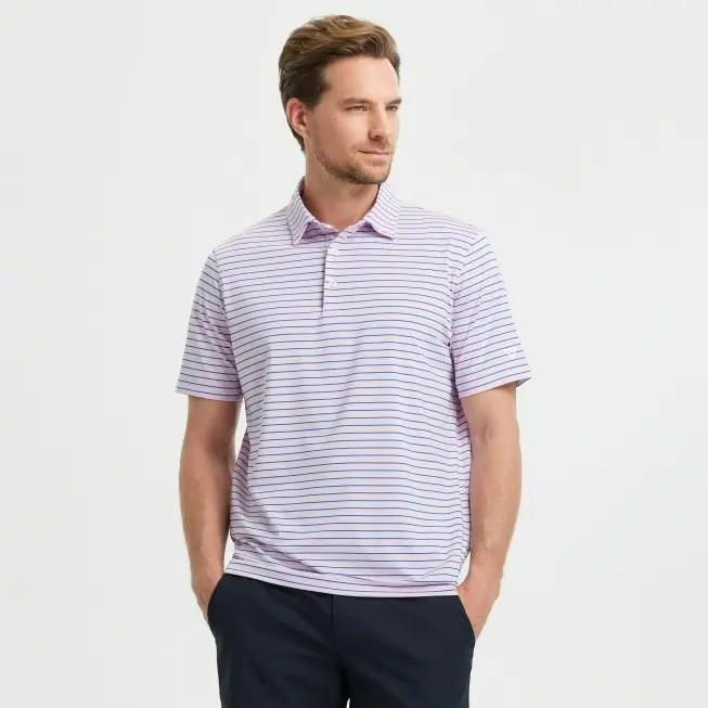MAELREG Men's Golf Striped Short Sleeve Polo Shirts Performance Comfortable Casual Outdoor Top Men's Clothing SpringStatements