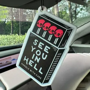 Bahama Breeze Scented Car Air Freshener, Car Scents, Car Fragrance, Long-Lasting Aromatherapy Paper Pendant, Stress Relief Accessory for Rearview Mirror & Vent, Car Interior Accessories