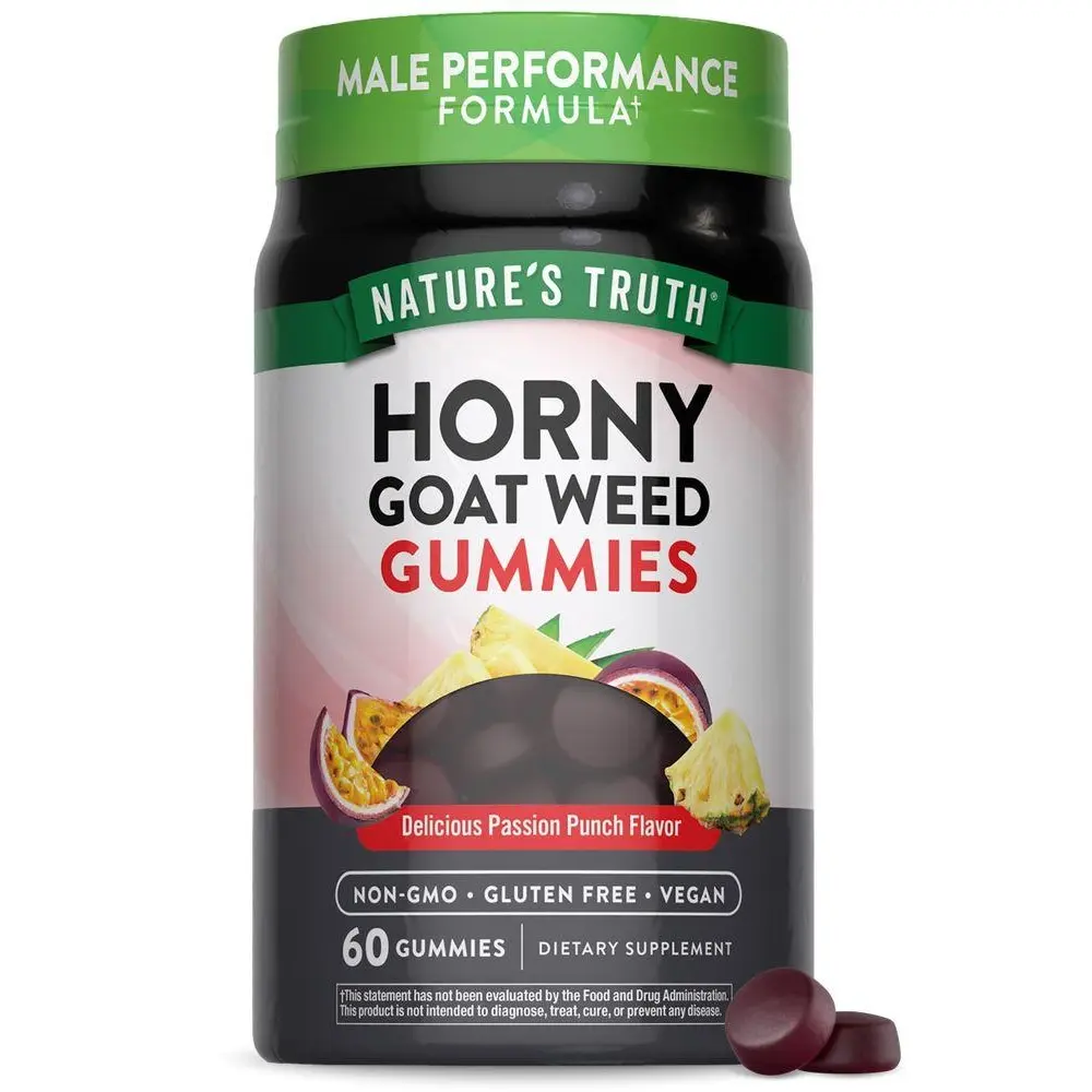 Horny Goat Weed Gummies - 60 Count - with Maca Root