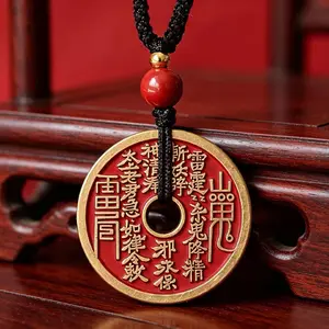 Shan Gui Spending Copper Coin Charm Pendant, Fashion Costume Jewelry Accessory for Mitigating 5 Elements Imbalance-Related Negative Energy